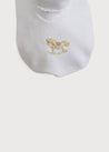 Newborn Booties With Rocking Horse Embroidery Beige (1-3mths) Knitted Accessories  from Pepa London