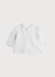 White Cotton Shirt with Delicate Embroidery Blouses  from Pepa London