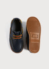 Soft Leather Boat Shoes in Navy (26-34EU) Shoes  from Pepa London