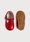 T-Bar Red Leather Baby Shoes (20-24EU) Shoes  from Pepa London