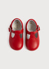 T-Bar Red Leather Baby Shoes (20-24EU) Shoes  from Pepa London