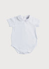 Cotton Bodysuit with Peter Pan Collar (0M-2Y) Tops & Bodysuits  from Pepa London