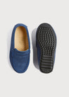 Suede Loafers in French Blue (25-34EU) Shoes  from Pepa London