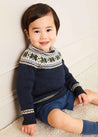 Classic Fair Isle Jumper in Navy (18mths-10yrs) Knitwear  from Pepa London