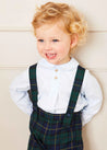 Windsor Tartan Trousers with Braces in Green (18mths-4yrs) Trousers  from Pepa London