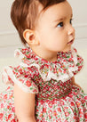 Margot Floral Romper in Red Made with Liberty Fabric (6m-2yrs) ROMPERS from Pepa London