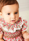 Margot Floral Romper in Red Made with Liberty Fabric (6m-2yrs) ROMPERS from Pepa London