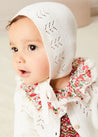 Openwork Cotton Knitted Bonnet in Cream (S-L) from Pepa London