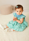 Adelaide Floral Hand Smocked Sleeveless Dress With Bloomers in Green (3mths-3yrs) DRESSES from Pepa London