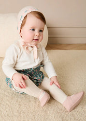 Floral Embroidered Collar Bodysuit in White (6mths-3yrs) Tops & Bodysuits from Pepa London