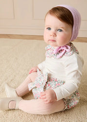 Violet Floral Petal Collar Bodysuit in Pink (1mth-3yrs) Tops & Bodysuits from Pepa London