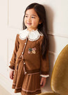 Pleated Knitted Skirt in Caramel (4-10yrs) Skirts  from Pepa London