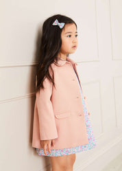 Peter Pan Collar Swing Coat in Pink (18mths-10yrs) Coats  from Pepa London