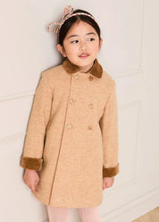 Traditional Double Breasted Coat in Camel (12mths-10yrs) Coats from Pepa London
