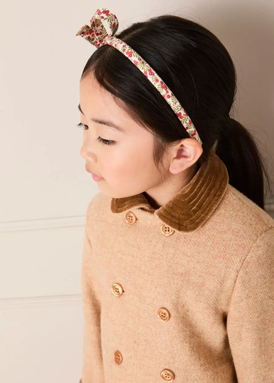 Traditional Double Breasted Coat in Camel (12mths-10yrs) Coats from Pepa London