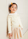Gold Embroidered Cardigan In Cream (12mths-10yrs) KNITWEAR  from Pepa London