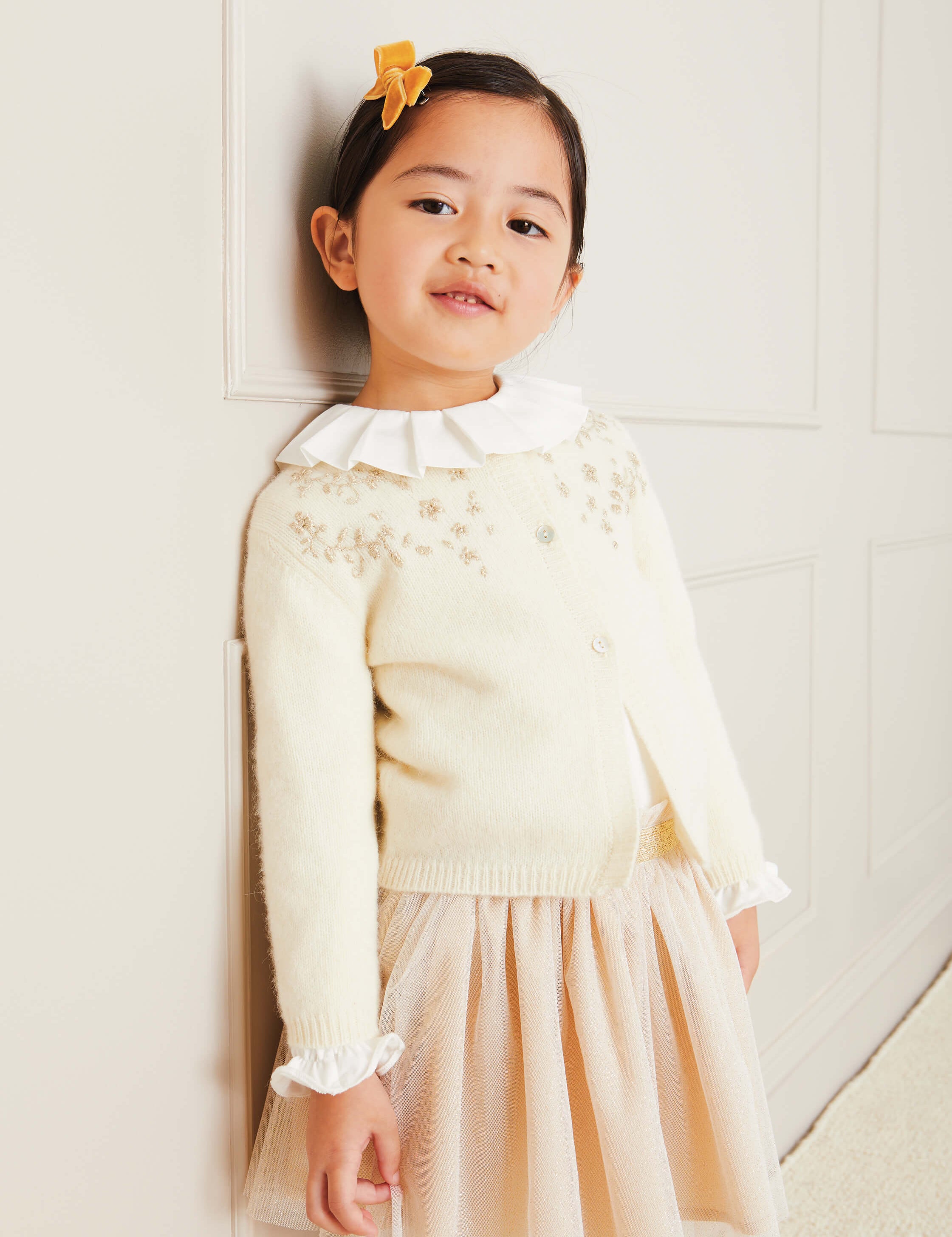 Tulle Glittery Skirt in Gold (18M-10Y) SKIRTS from Pepa London