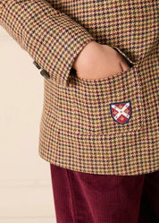 Glenmore Houndstooth Tailored Blazer in Brown (4-10yrs) Coats from Pepa London