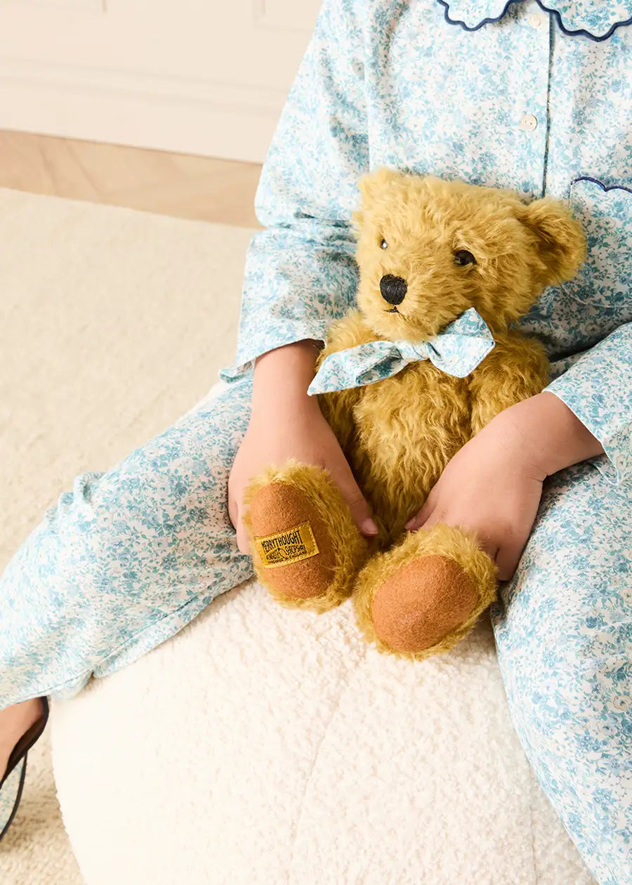 Maisie Floral Scallop Collar Long Sleeve Pyjamas in Blue (2-10yrs) Nightwear from Pepa London