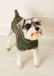 Fair Isle Dog Jumper in Green (S-M) Knitwear  from Pepa London