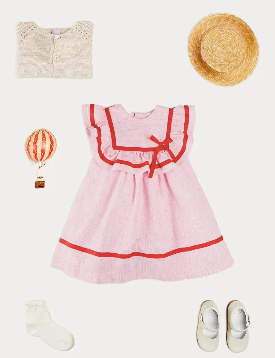 The Striped Ruffle Dress Toddler Girl Look Look from Pepa London