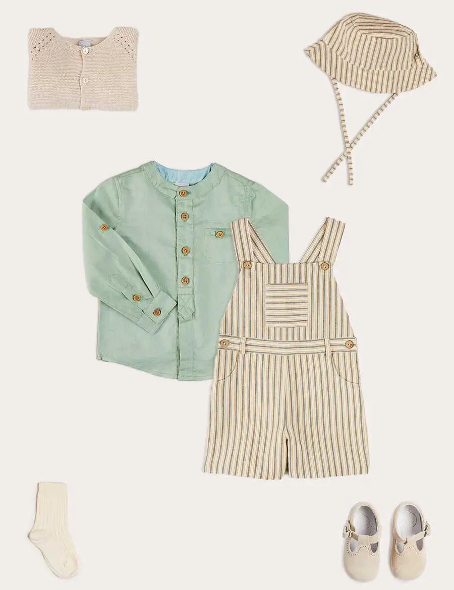 The Striped Short Dungaree Boy Look Look from Pepa London
