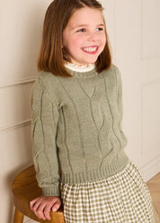 Westbury Gingham Elasticated Waist Skirt in Green (3-10yrs) Skirts from Pepa London