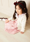 Handsmocked Double Breasted Long Sleeve Dress in Pink (12mths-10yrs) Dresses  from Pepa London