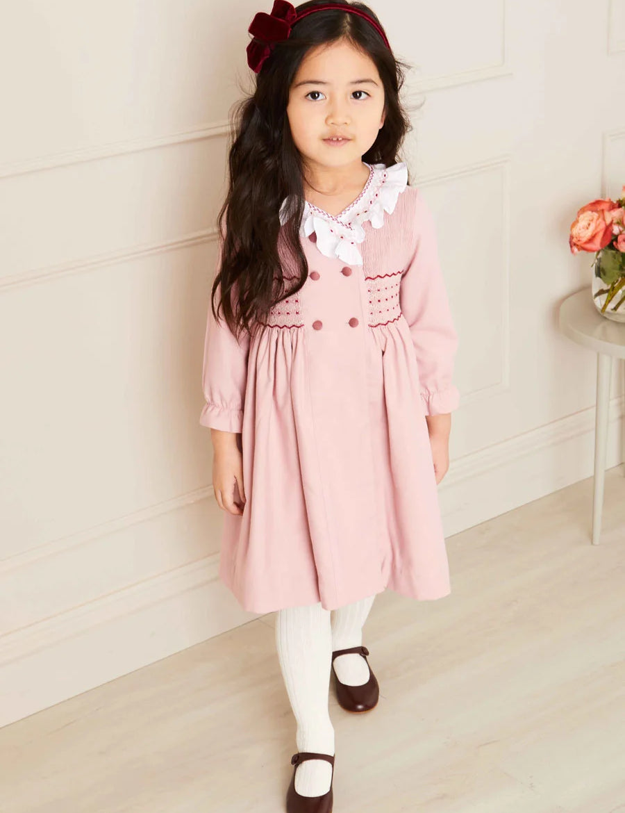 The Pink Hand Smocked Dress Baby Girl Look Look  from Pepa London