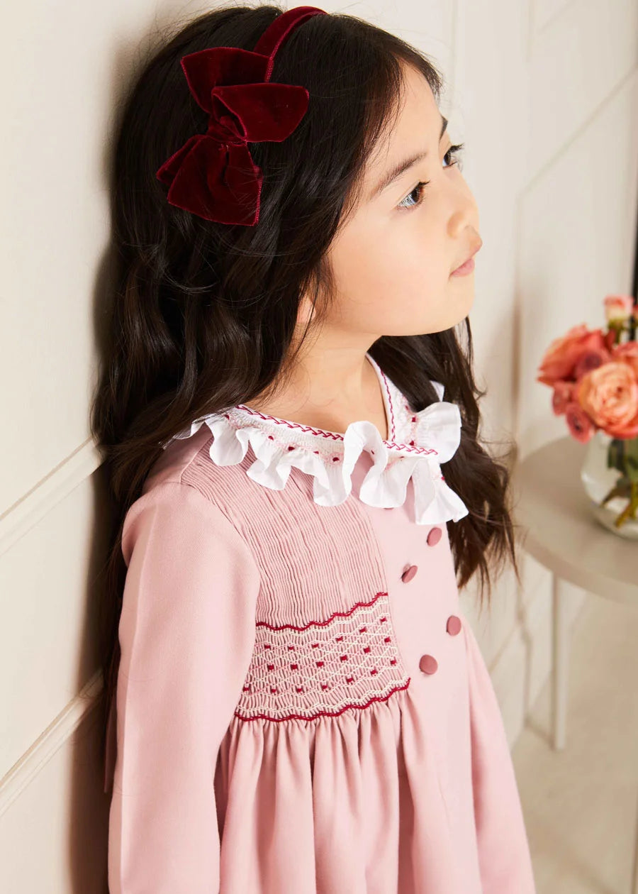The Pink Hand Smocked Dress Baby Girl Look Look  from Pepa London