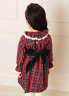 Belgravia Tartan Dress in Red (12mths-10yrs) Dresses  from Pepa London