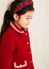 Single Breasted Wool Coat in Red (4-10yrs) Coats  from Pepa London