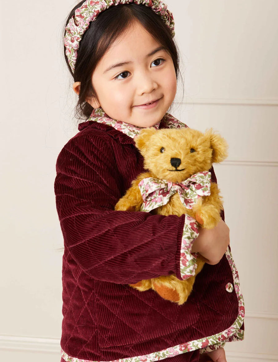 Limited-Edition Merrythought & Pepa Teddy Bear with Daphne Floral Bow Toys  from Pepa London