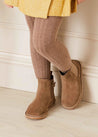 Suede Ankle Boots in Brown (24-34EU) Shoes  from Pepa London