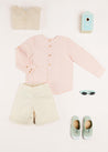 Striped Mao Collar Long Sleeve Shirt in Tangerine (2-10yrs) Shirts  from Pepa London