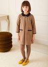 Chester Puppytooth Dress in Caramel (18mths-10yrs) Dresses  from Pepa London