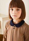 Chester Puppytooth Dress in Caramel (18mths-10yrs) Dresses  from Pepa London