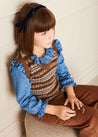 Corduroy Wide Leg Trousers in Caramel (4-10yrs) Trousers  from Pepa London