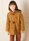 Double Faced Wool Toggle Fastening Coat In Camel (4-10yrs) COATS  from Pepa London