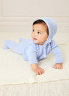 Lace Trim Knitted Set in Blue (1-6mths) Knitted Sets  from Pepa London
