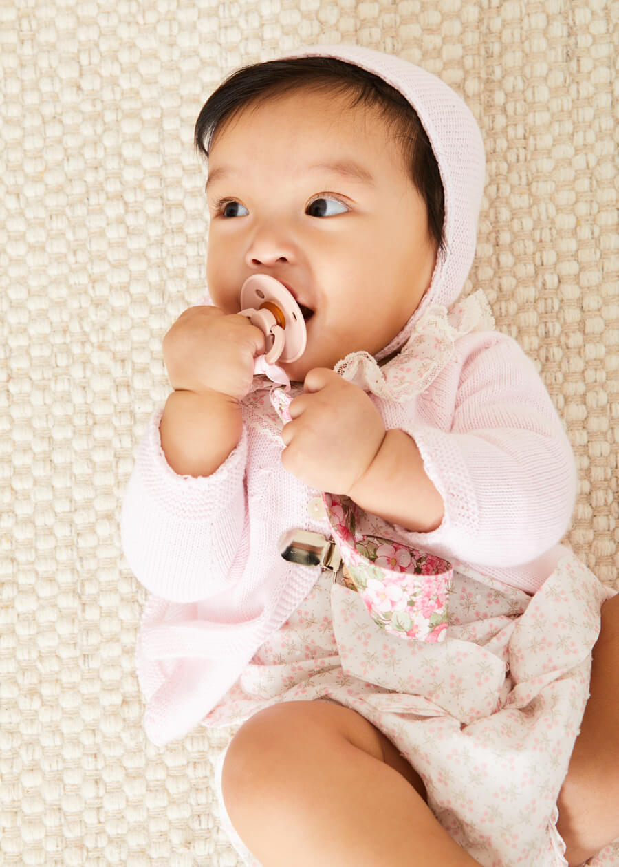 Eloise Floral Print Clip Dummy in Pink Accessories  from Pepa London