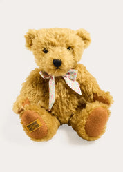 Limited Edition Merrythought & Pepa Teddy Bear with Adelaide Floral Bow in Pink (S-M) Toys from Pepa London