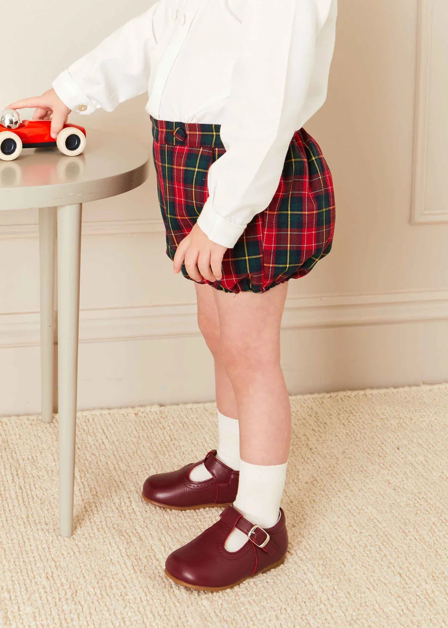 T-Bar Baby Shoes in Burgundy (20-26EU) Shoes  from Pepa London