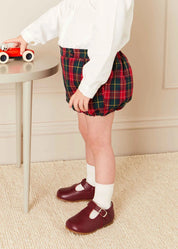 T-Bar Baby Shoes in Burgundy (20-26EU) Shoes  from Pepa London