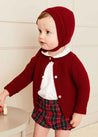 Belgravia Tartan Long Sleeve Two Piece Set in Red (6mths-3yrs) Two Piece Set  from Pepa London