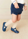 T-Bar Baby Shoes in Blue (20-24EU) Shoes  from Pepa London