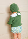 Plain Cardigan in Green (6mths-10yrs) Knitwear  from Pepa London