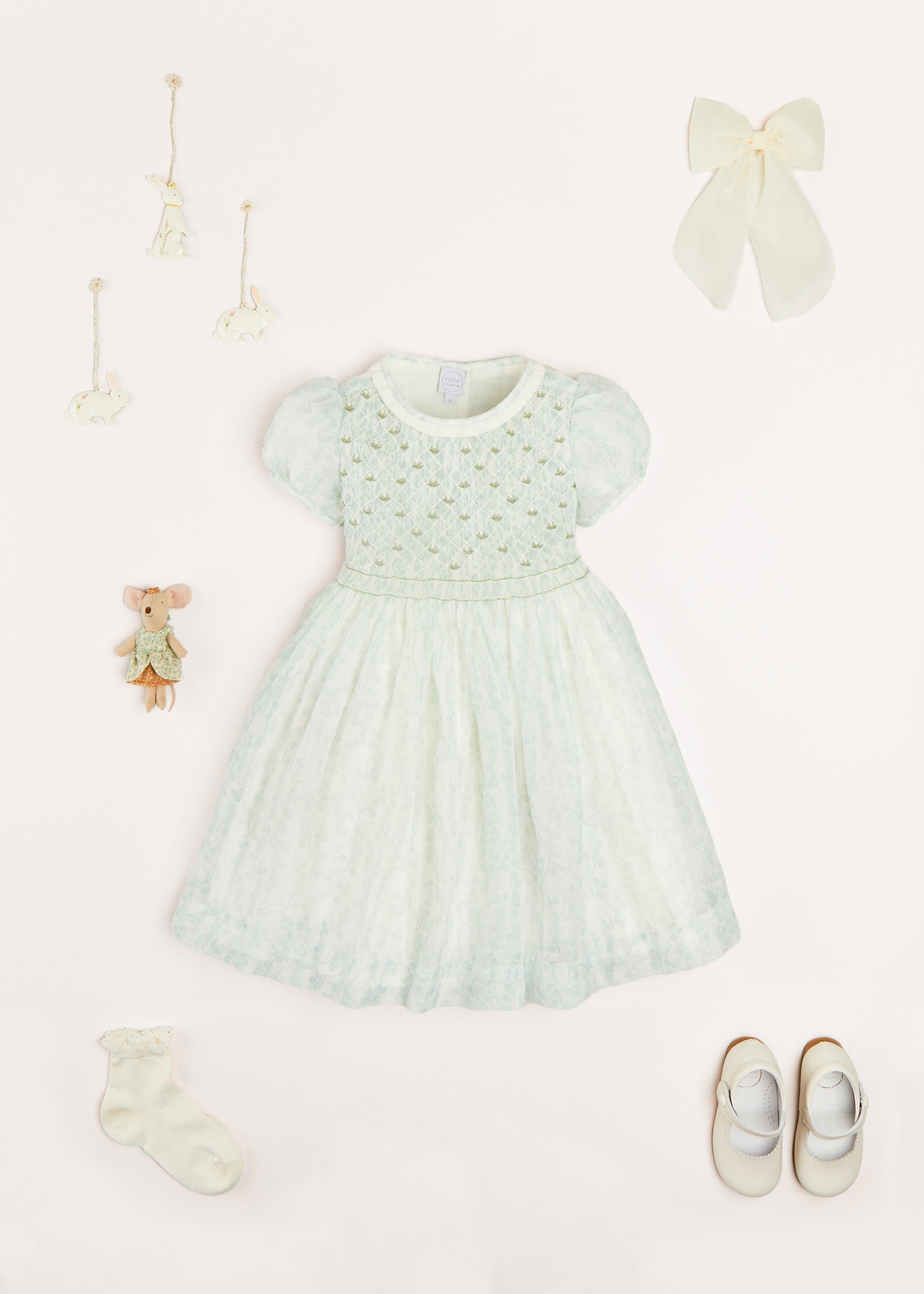 The Constance Floral Party Set in Green Look  from Pepa London