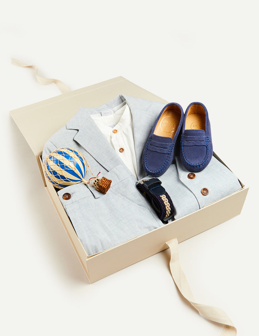 The Three Piece Suit Gift Set in Blue Look  from Pepa London
