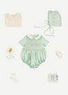 The Traditional Handsmocked Gift Set in Green Look  from Pepa London